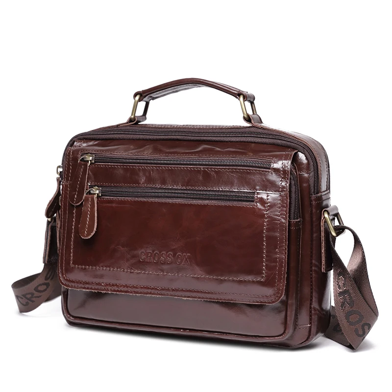 Кожаная сумка CROSSOX в классическом стиле SL423|cross ox|bag genuine leathersmall bag |