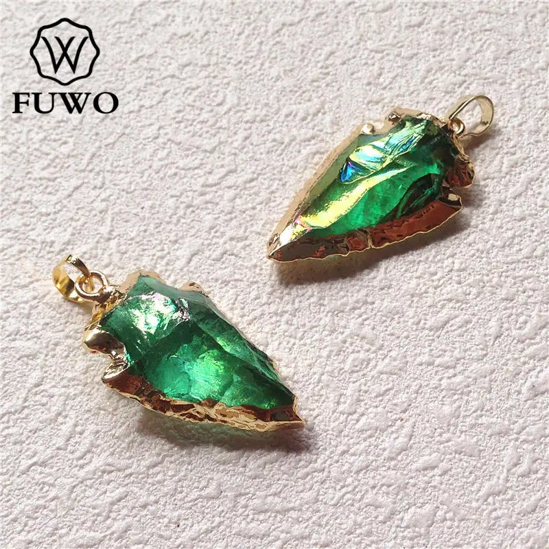 FUWO Aura кварцевый бриллиант с покрытием 24 каратным золотом модное зеленое