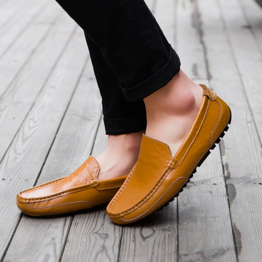 URBANFIND/мужские модные кожаные лоферы обувь без шнуровки размеры 38-44 дышащие