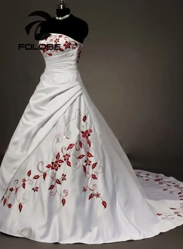 Винтажное Бордовое платье с вышивкой на шнуровке Vestidos De Novia атласное длинное