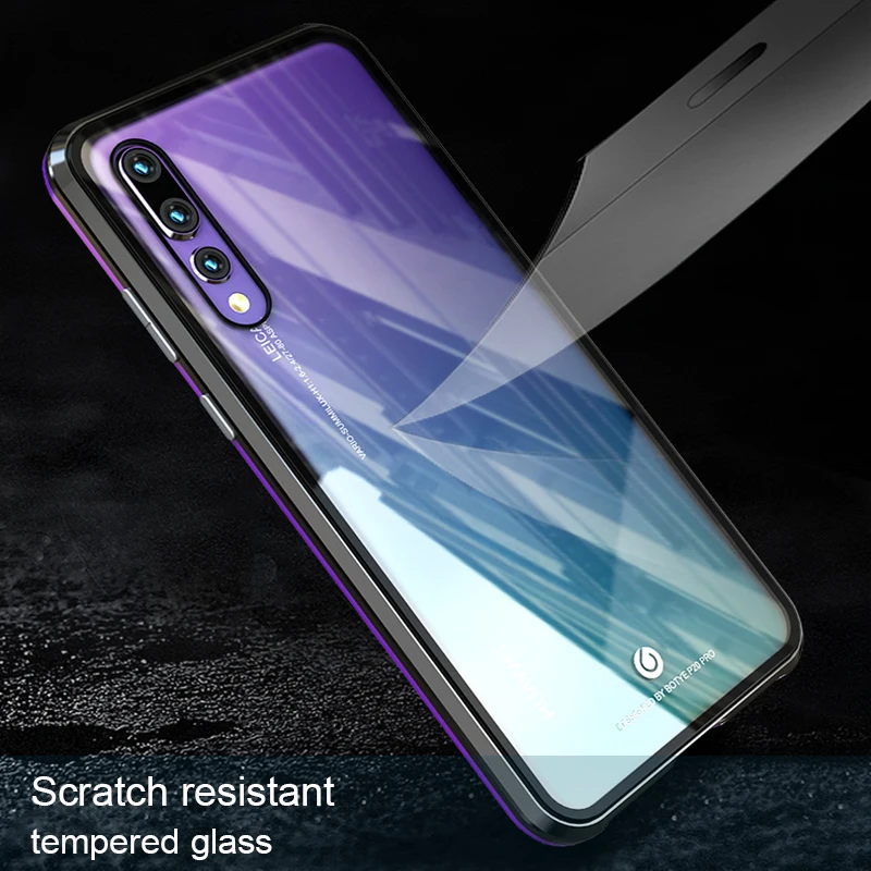 Магнитный чехол с полным корпусом металлический ударопрочный для Huawei P20 Pro Чехлы