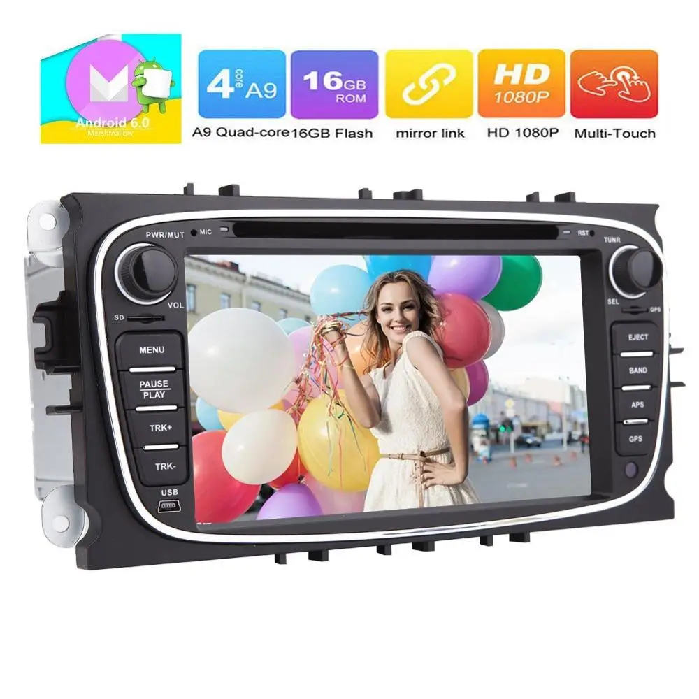 2DIN Android 6 0 автомобиль радио стерео головное устройство авто для Ford Mondeo gps