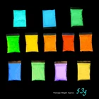 12 цветов зеленая фосфорная краска фотолюминесцентный порошок яркий фосфор Хэллоуин дизайн ногтей Блеск Холли флуоресцентный пигмент