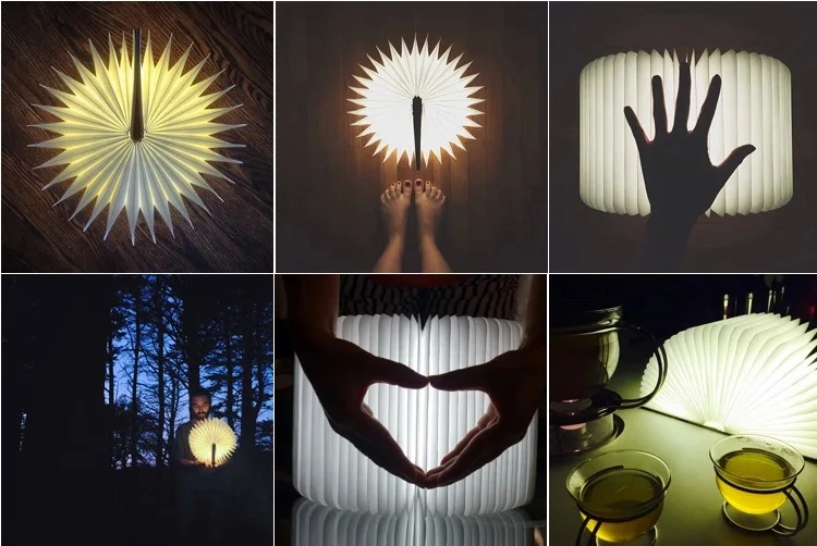 Акция! 3 шт. Деревянные Складные светодиодные ночные светильники Luminaria|booklight led|led