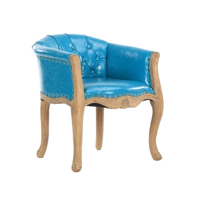 antique blue Европейский стиль стул для учебы американский кантри Ретро стиль твердой древесины простой обеденной стул кресло для отдыха - Цвет: antique blue
