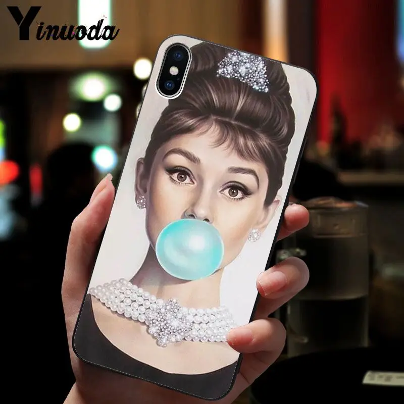 Yinuoda Одри Хепберн клиент высокое качество чехол для телефона iPhone 5 5Sx 6 7 7plus 8 8Plus X XS
