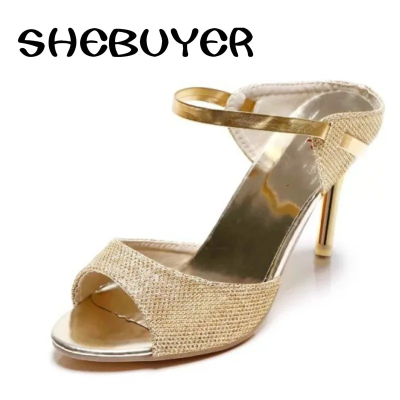 2017 г. Летние женские сандалии на высоком каблуке с ремешком щиколотке женская