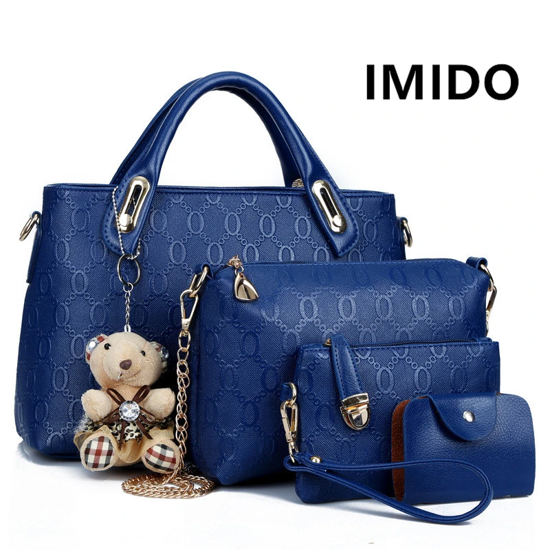 IMIDO 2019 летняя брендовая новая женская сумка набор из четырех вещей с медвежонком