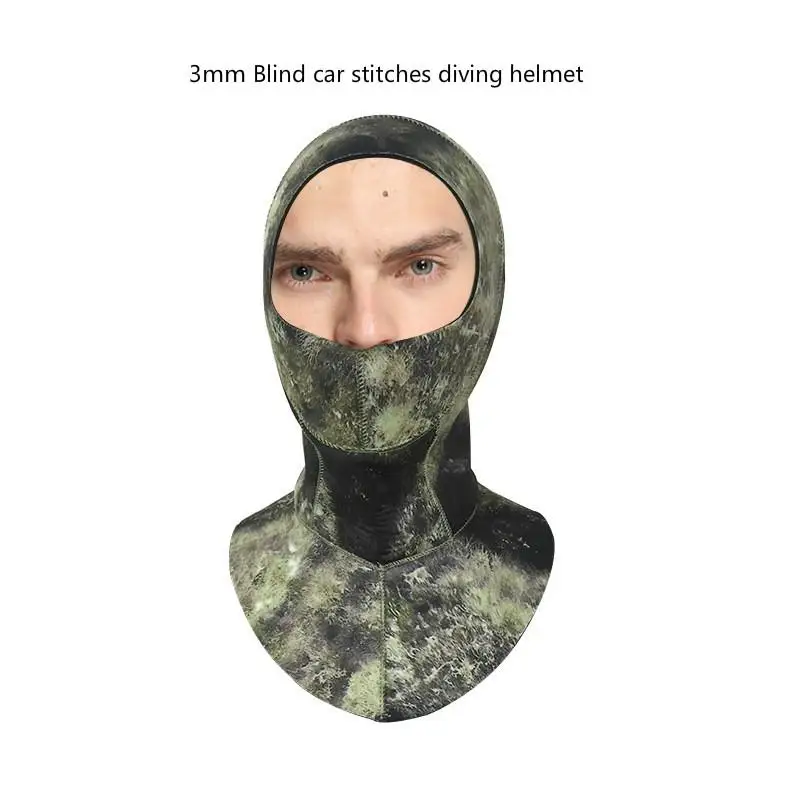 Камуфляжная Неопреновая шапочка 3 мм для подводного плавания Спортивная