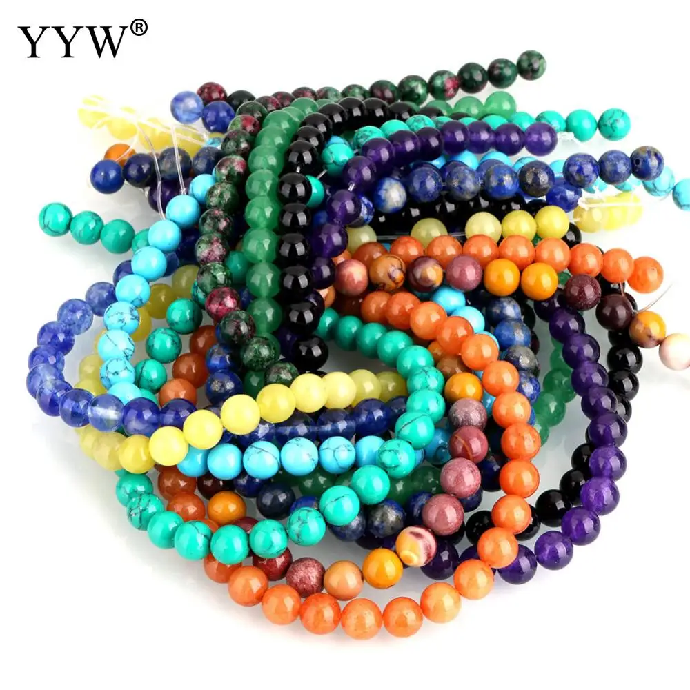 Nature Gem stone Beads Round Snowflake Obsidian PictureJasper Loose 4mm For Jewelry Making Necklace DIY Bracelet | Украшения и