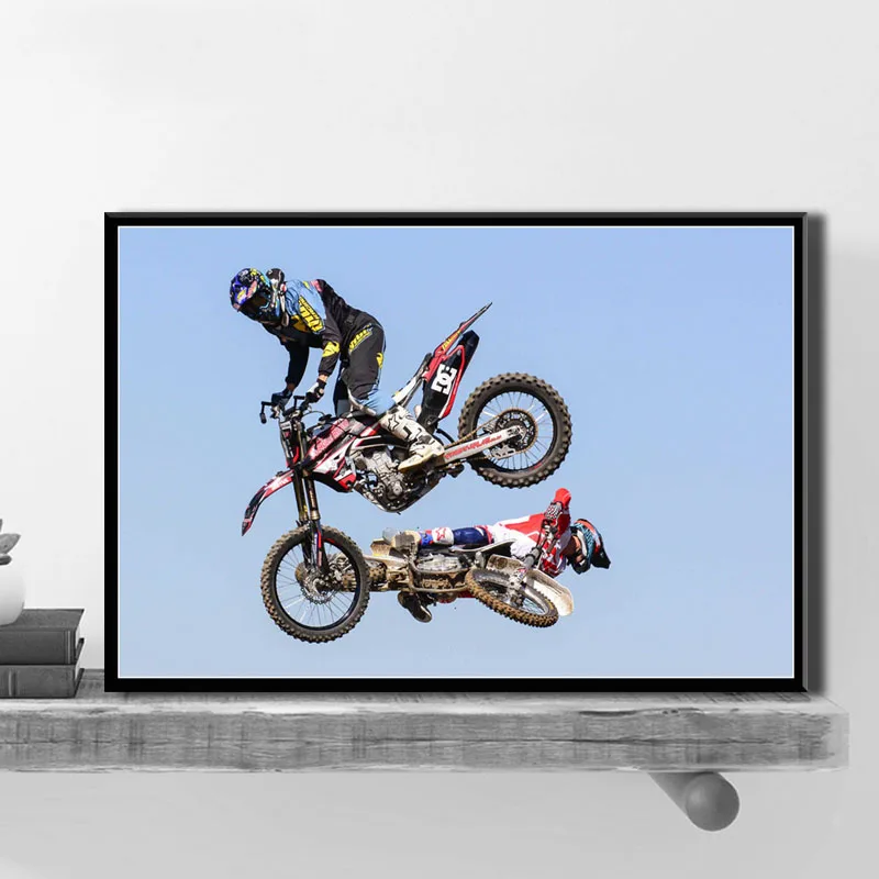 P189 мотоцикл крест Гонки Мотокросс Фристайл мото спорт искусство живопись