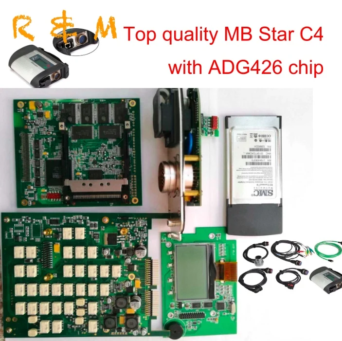 Супер Высокое Качество mb star c4 wifi sd Подключение звезда диагностический сканер