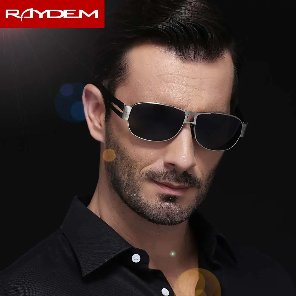 Брендовые мужские солнцезащитные очки RAYDEM поляризационные oculos de sol masculino