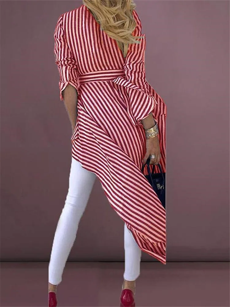 2019 Весенняя женская модная элегантная Офисная Рабочая одежда Асимметричная