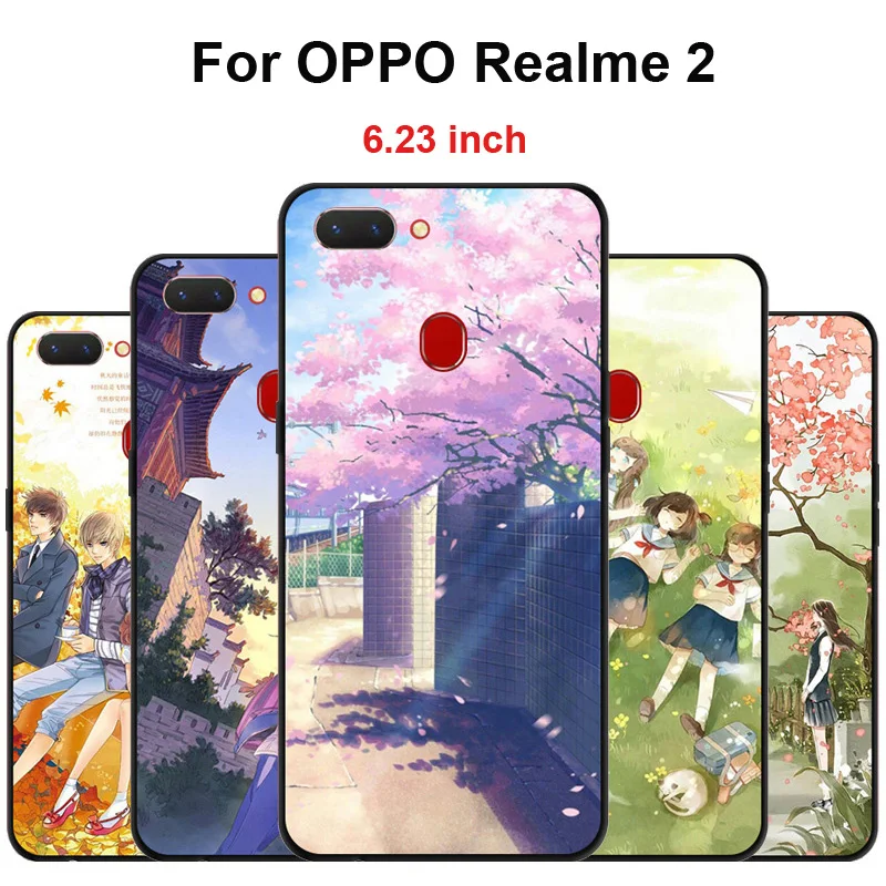 Чехол для Oppo Realme 2 чехол s мягкий силиконовый с рисунком в студенческом стиле