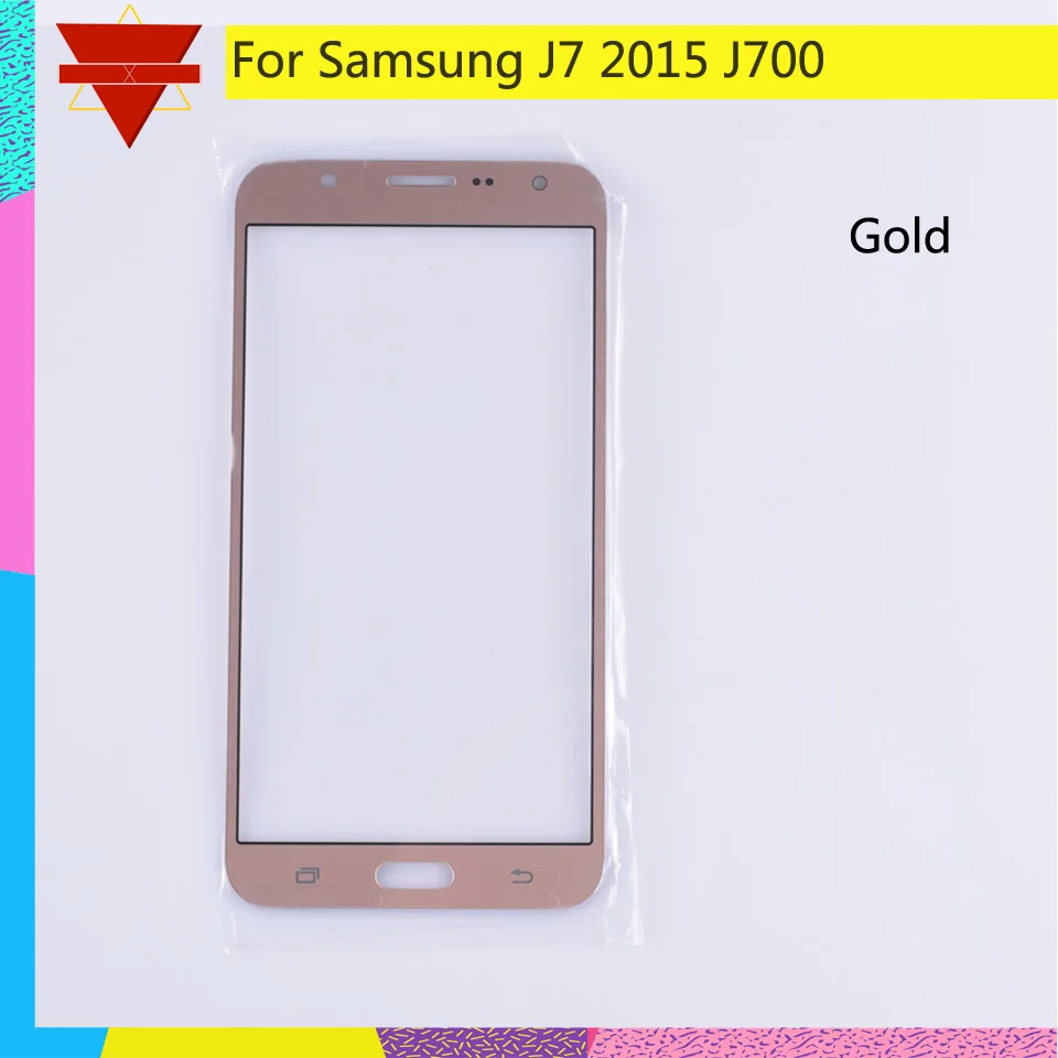 10 шт./лот для samsung Galaxy J7 2015 J700 SM J700F J700H J700M J700H/DS сенсорный экран передняя стеклянная