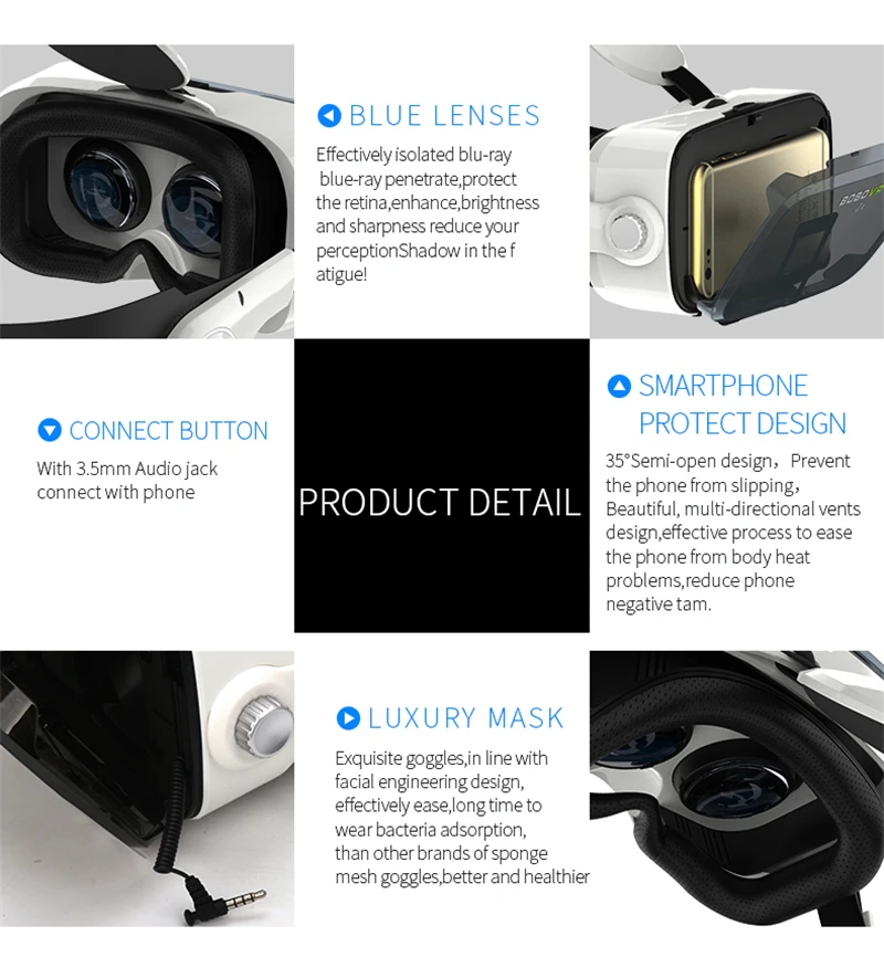 

Original BOBOVR Z4 Headset version Virtual Reality 3D VR Glasses cardboard bobo vr z4 for 3.5 - 6.0 inch smartphones Immersive