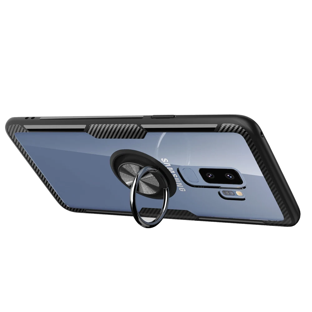 Прозрачный автомобильный держатель кольцо чехол для телефона samsung Galaxy S9 плюс