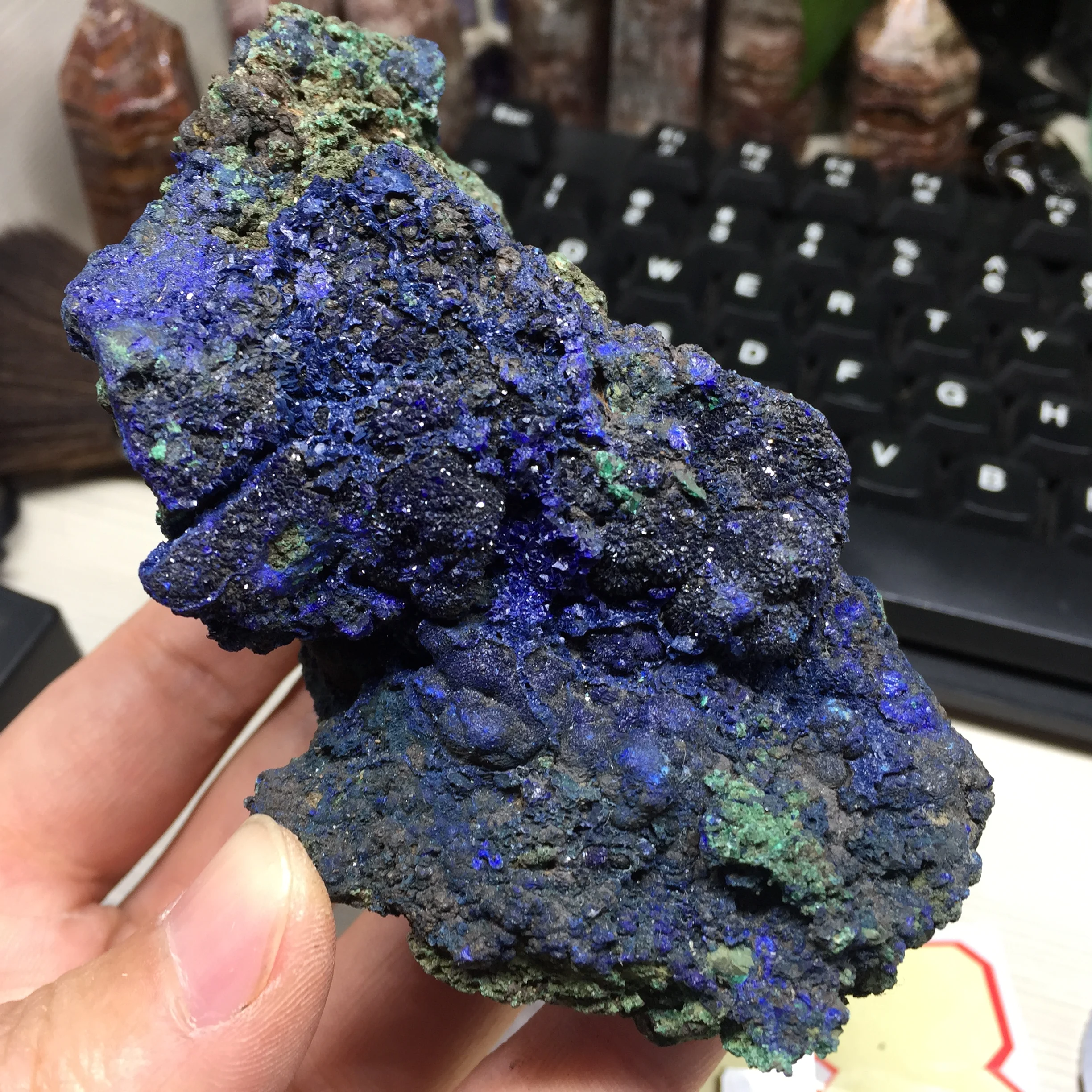 365 г натуральный материал образец azurite геодезический целебный Буле Малахитовый
