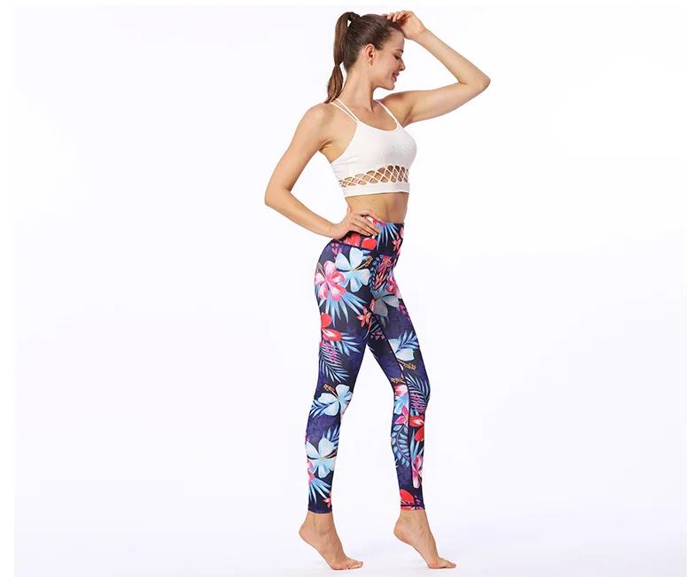 Для Женщин Йога Брюки Фитнес леггинсы Activewear тренажерный зал спорта Для женщин сжатия тренировки Высокая Талия Брюки для девочек брюки для девочек