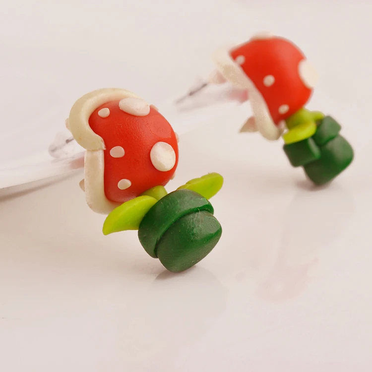 2015 Новые Летние Стильные Модные серьги-гвоздики ручной работы из полимерной