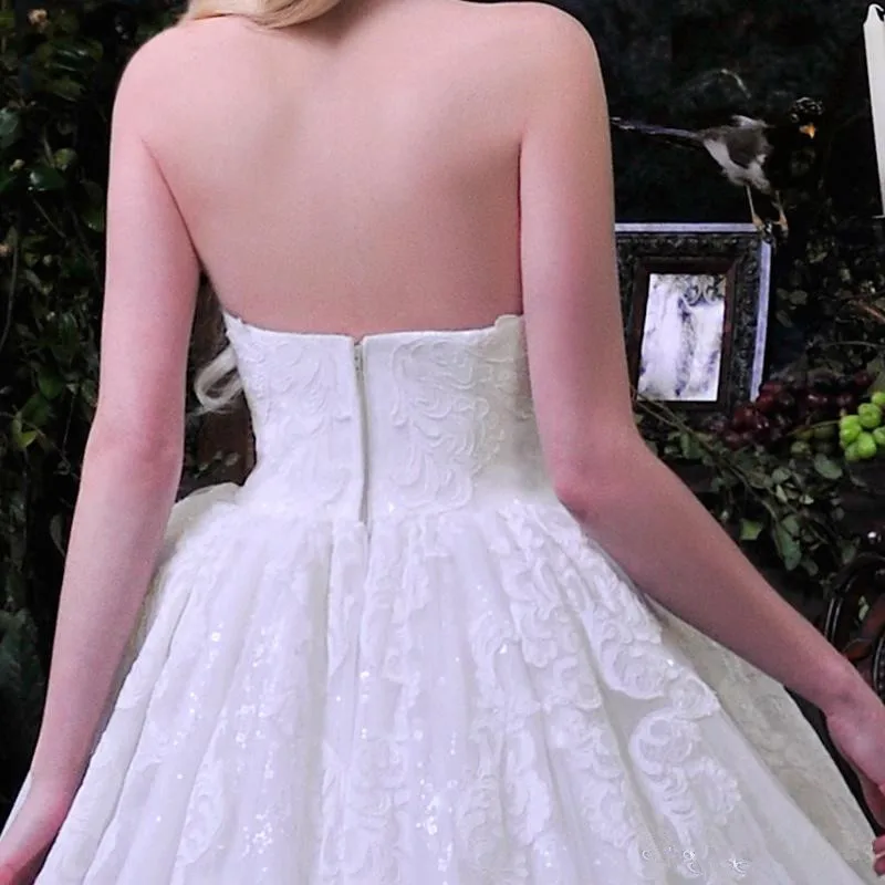 Роскошные Красивые Милая Бретелек-Линии Свадебные Платья Тюль Аппликация Из