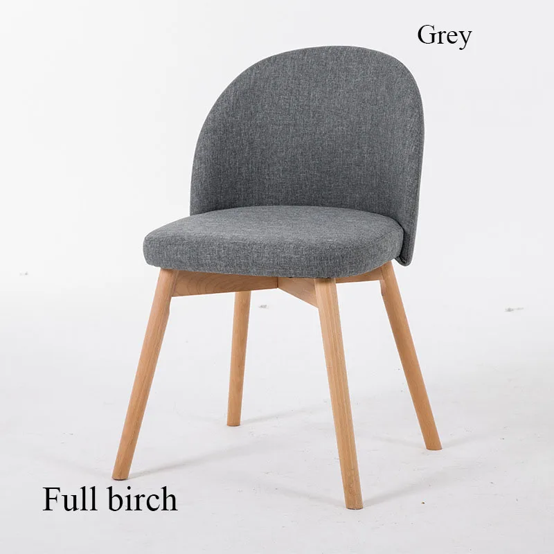 All Beech Grey Мебель из массива дерева, ресторан, применимый к стульям, Скандинавская Повседневная ткань, Situ к задней части минималистического кресла для встреч - Цвет: All Beech Grey