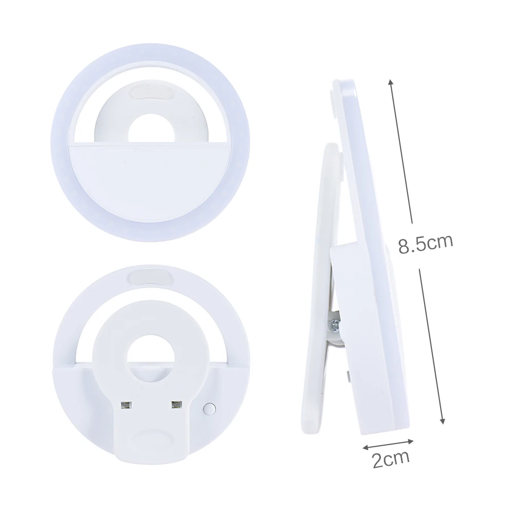 USB зарядка селфи светодиодная Кольцевая вспышка для Камеры Вспышка лампа