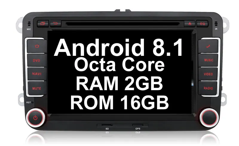 Android 8.1 2GB 16GB Bosion Android 9,0 " 2 din автомобильный DVD gps Радио стерео плеер для Volkswagen golf 6 passat b6 B7 Touran polo Tiguan seat leon - Цвет: Android 8.1 2GB 16GB