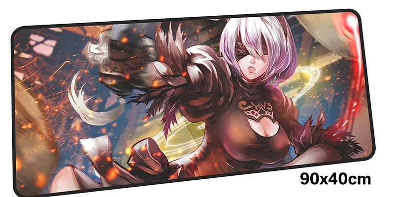 Nier automata коврик для мыши геймер 900x400X3 мм игровой коврик для мыши Большой HD блокнот с рисунком аксессуары для ПК эргономичный коврик для ноутбука