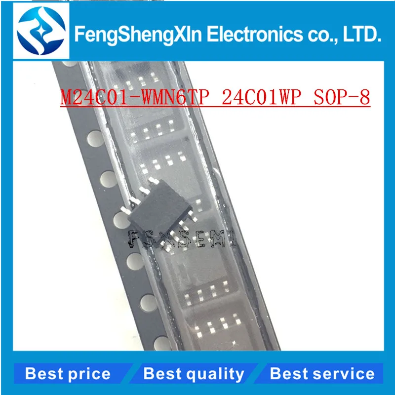 

10pcs/lot New M24C01-WMN6TP 24C01WP 24C01W6 SOP-8 EEPROM IC