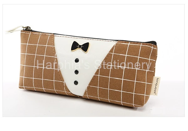 

canvas pencil cases multifunction ship type zip Pen Bag cosmetic soft touch makeup bag adorable fashion design