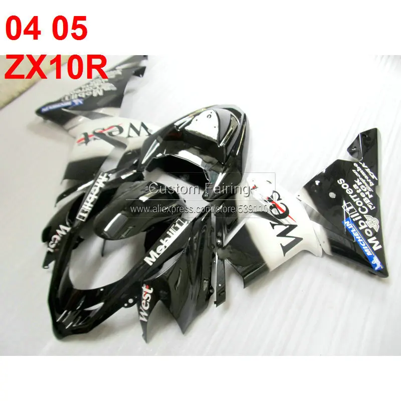 Для Kawasaki Ninja ZX10R 2005 2004 ABS пластиковая наклейка 05 04 комплект обтекателей SF107|Полные