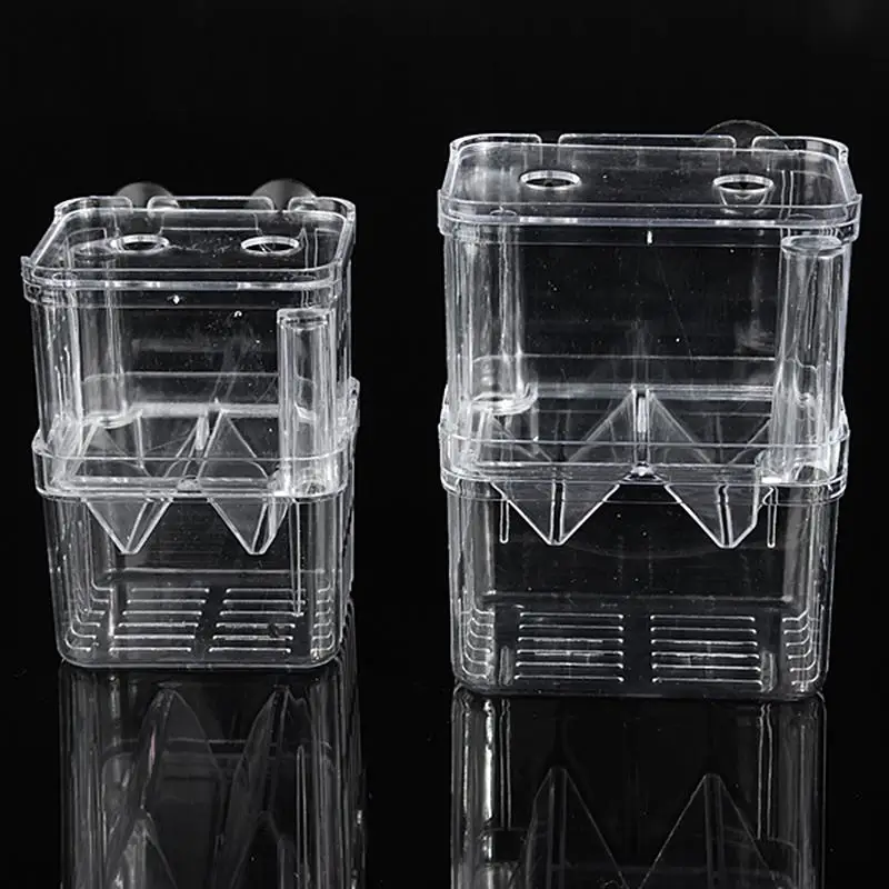 2 размера акриловый аквариумный плавающий ящик для разведения двухслойный