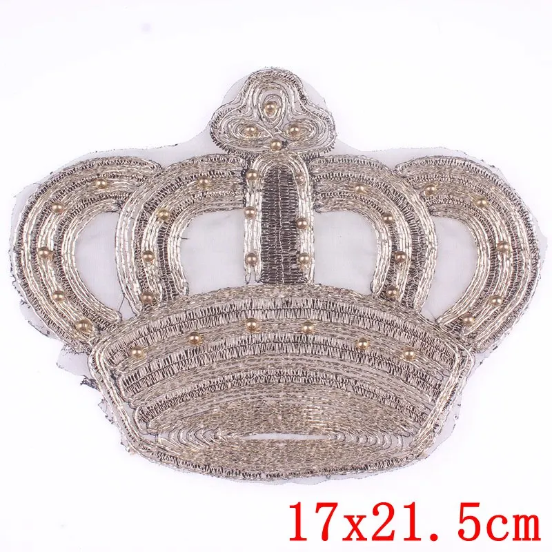 beaded sew on Prajna рок корона патч с блестками шитье Вышитые Хиппи значки-нашивки для одежды рюкзаки куртка ткань сумка патч Мода - Цвет: beaded sew on