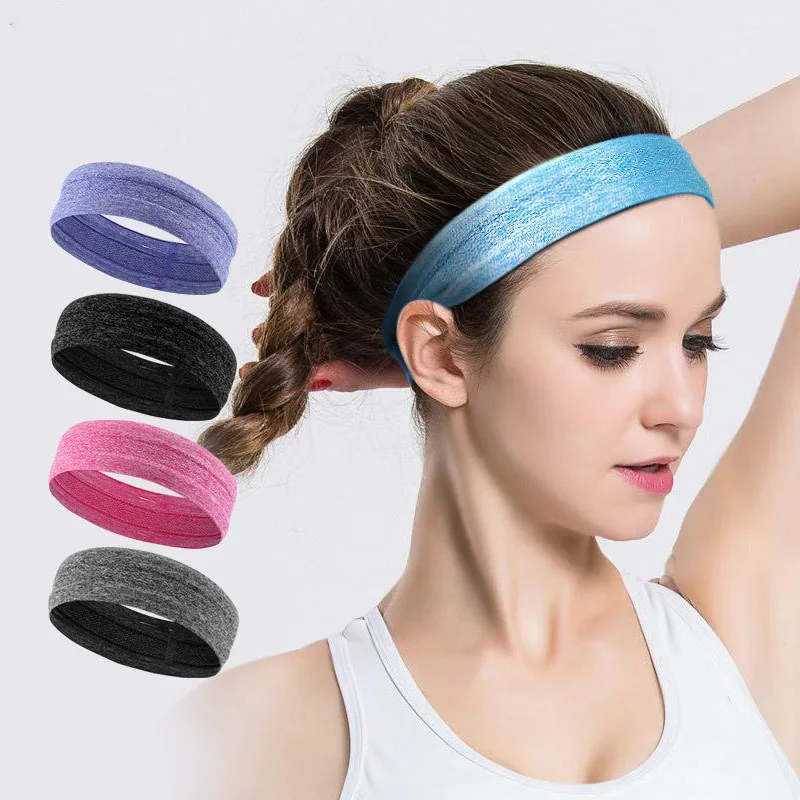 

1PC Elastic Absorbent Sweat Bands Yoga Running Fitness Headband Sports Hair Bands Basketball Gym Stretch Hair Wrap Brace