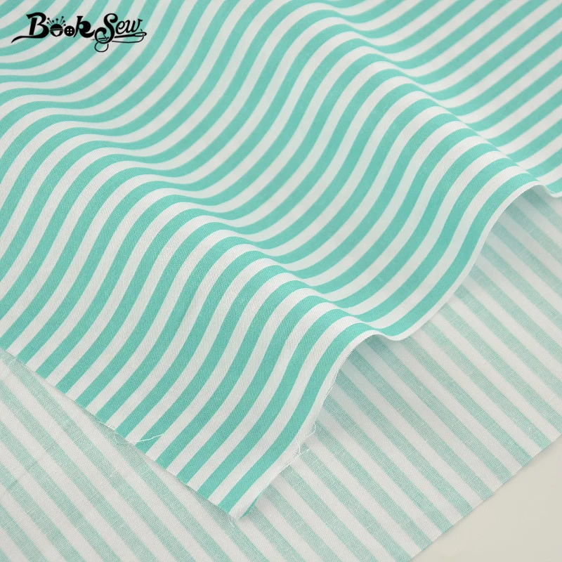 Booksew новый домашний текстиль хлопковая саржевая ткань зеленые полоски дизайн