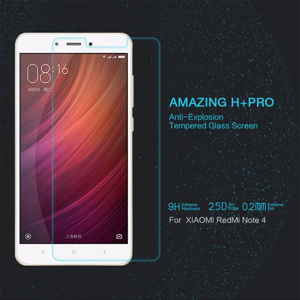 Для Xiaomi Redmi Note 4 х Nillkin H + Pro 2.5D Круглый Край 0.2 мм закаленное Стекло Экран протектор