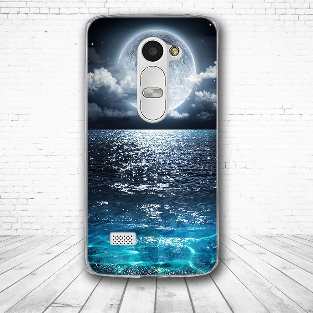 Чехол для LG Leon 4G LTE чехол накладка H340N силиконовые сумки с изображением Луны