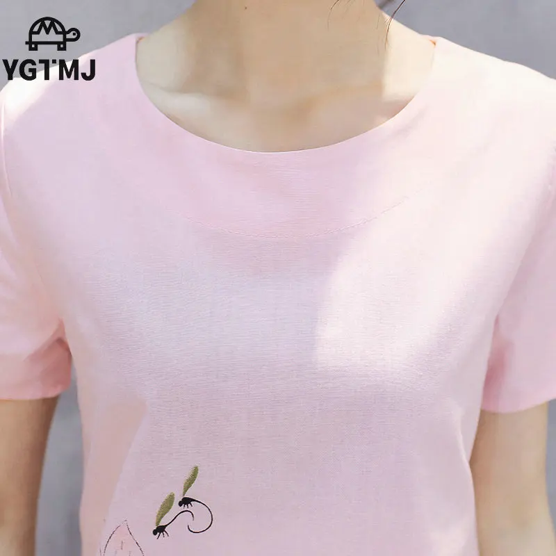 Ygtmj летнее платье плюс Размеры короткий рукав белый Женское Повседневная