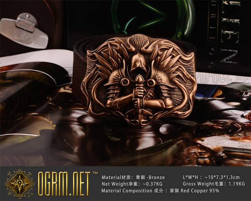 OGRM Archangel Tyrael пряжка для ремня мужские металлические ремни Роскошная бронзовая Пряжка для мужского ремня подарки для boysboyfriend подарок на день Святого Валентина