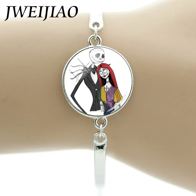 JWEIJIAO Кошмар перед Рождеством Джек Скеллингтон Салли браслет Хэллоуин готический Ремешок Браслет Модные украшения J724 - Окраска металла: J706