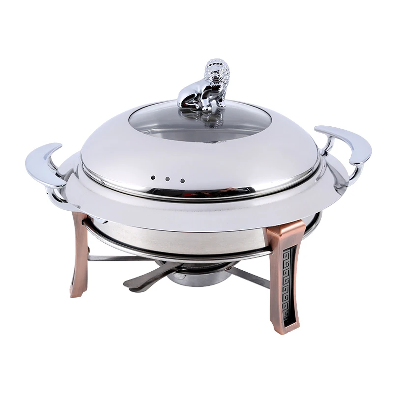 

Thicken stainless steel alcohol small hot pot hotel household alcohol dry pan solid furnace buffet chafing dish pan