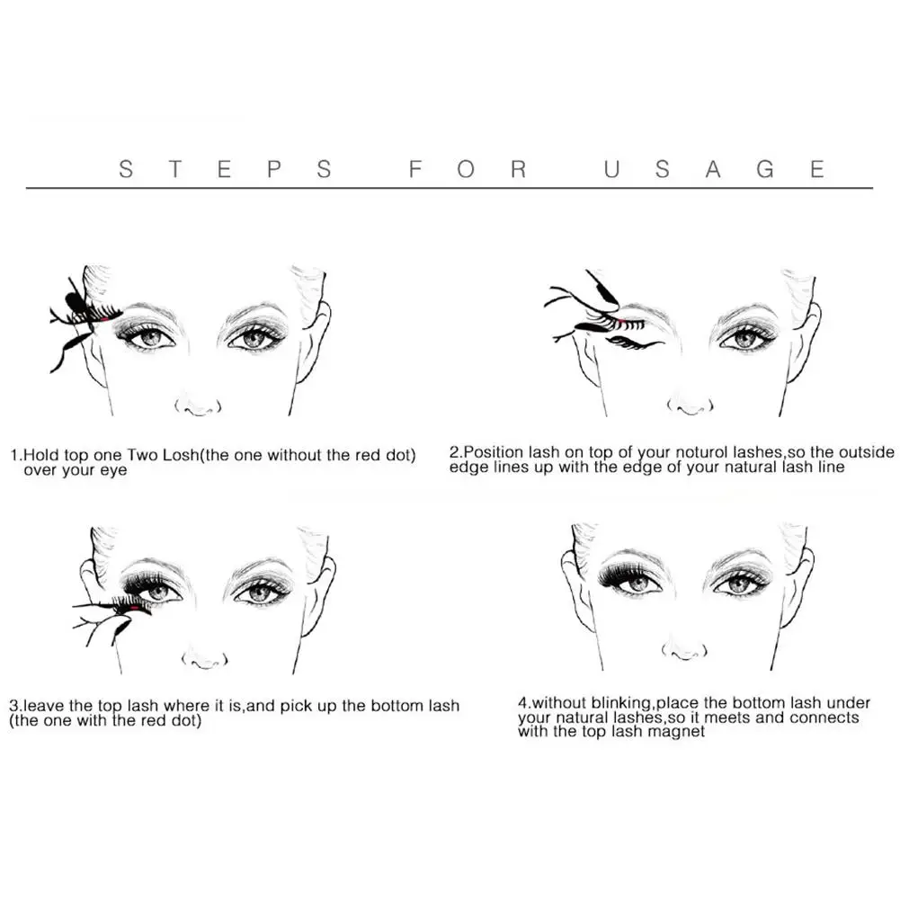 DSstyles 3D магнит накладные ресницы натуральный макияж глаз черная ресница ручной