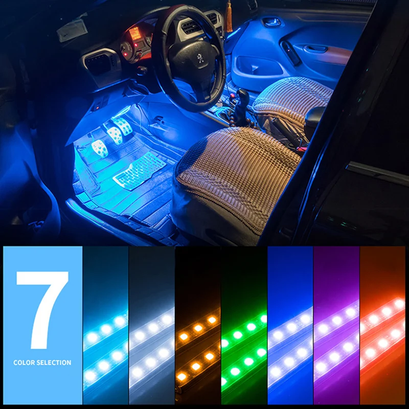 Светодиодная лента 12 В для автомобиля RGB беспроводной пульт дистанционного