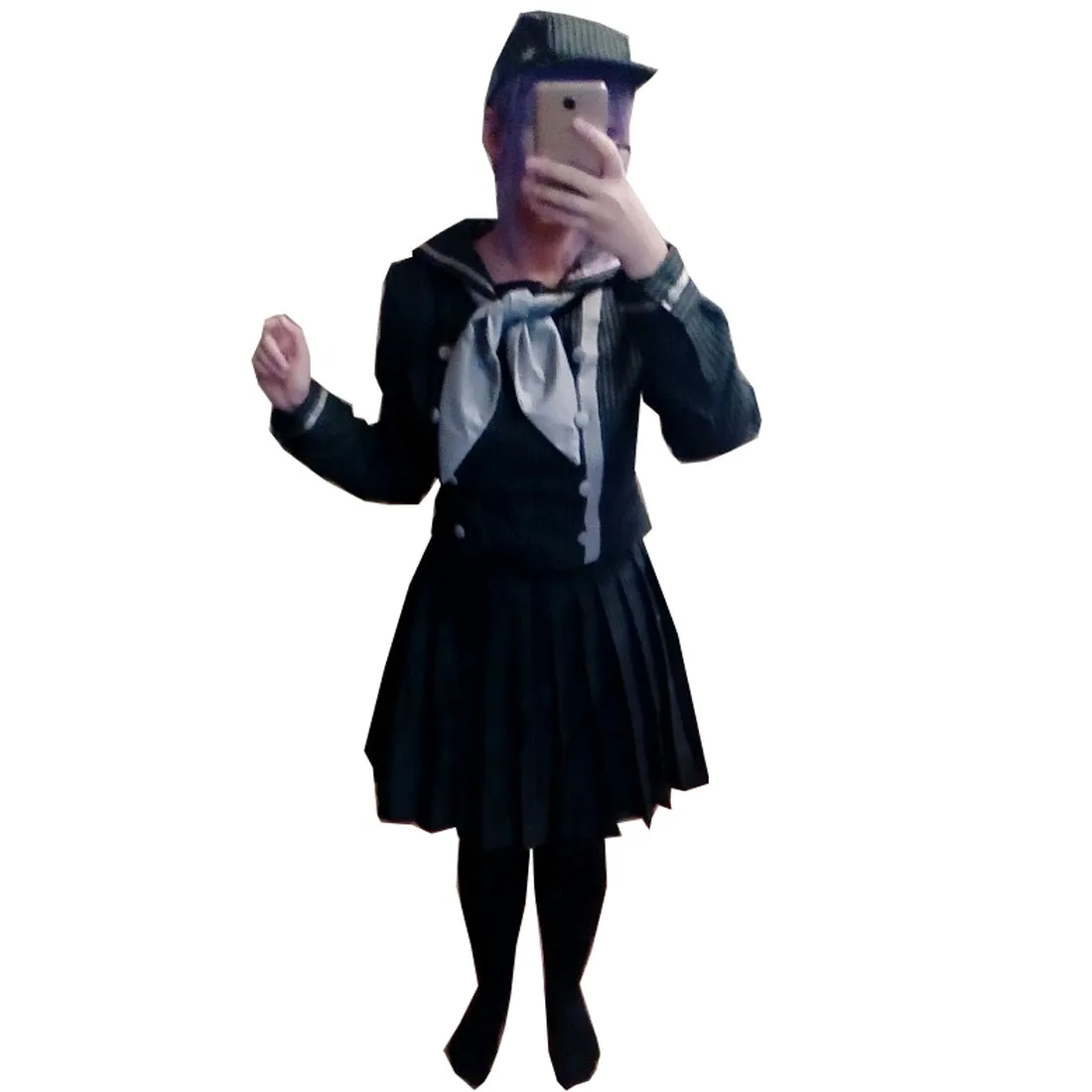 Черный Игры Danganronpa V3 убийства Harmony Saihara сюити супер детектив Косплэй взрослый костюм женская версия - Цвет: Черный