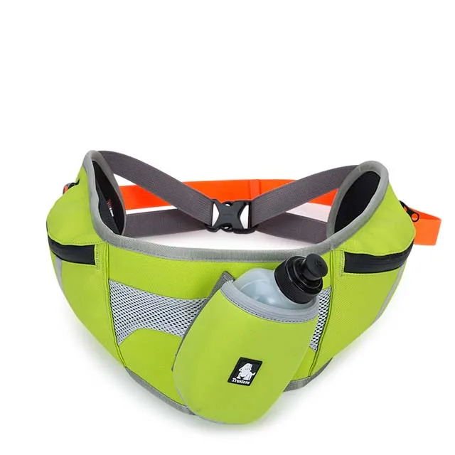 Neon yellow Truelove пояс для бега собаки без рук, тренировочный ремень для бега и прогулок, регулируемый пояс для собак с бутылкой для воды, поясной ремень для кемпинга и путешествий - Color: Neon yellow