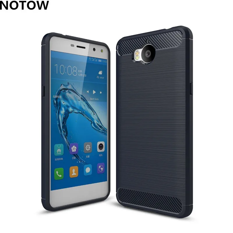 2017 NEW Silicone Environment Carbon Fiber Soft TPU Anti-Skid Cover Case For Huawei Y5 mobile phone shell |