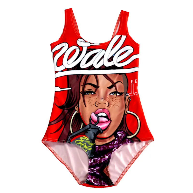 Новинка 1157 года сексуальный летний цельный костюм для девочек с милым красным