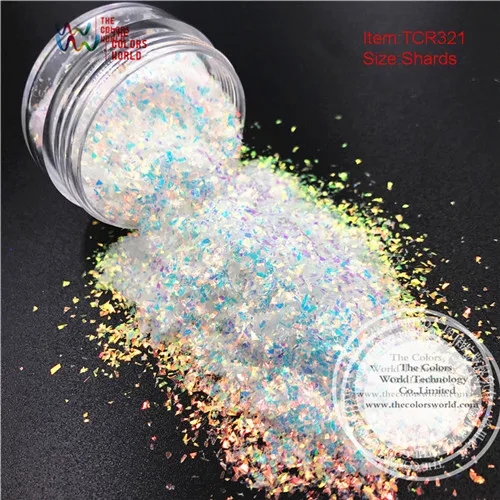 TCR321 Shards 50g TCT-052, Рождественская, Снежная серия, 12 видов, белый цвет, глайтер, блестки для украшения ногтей, краска для тела, сделай сам, украшение - Цвет: TCR321 Shards 50g